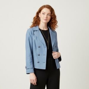 Talbots Gray Cotton Blazer – Size 8P